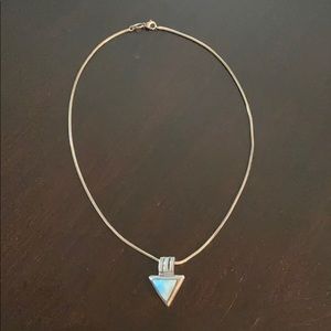 Aqua gemstone necklace